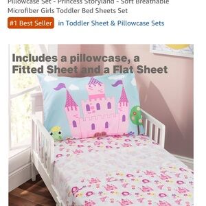 NEW Princess Toddler Bedding Set - Pink and White